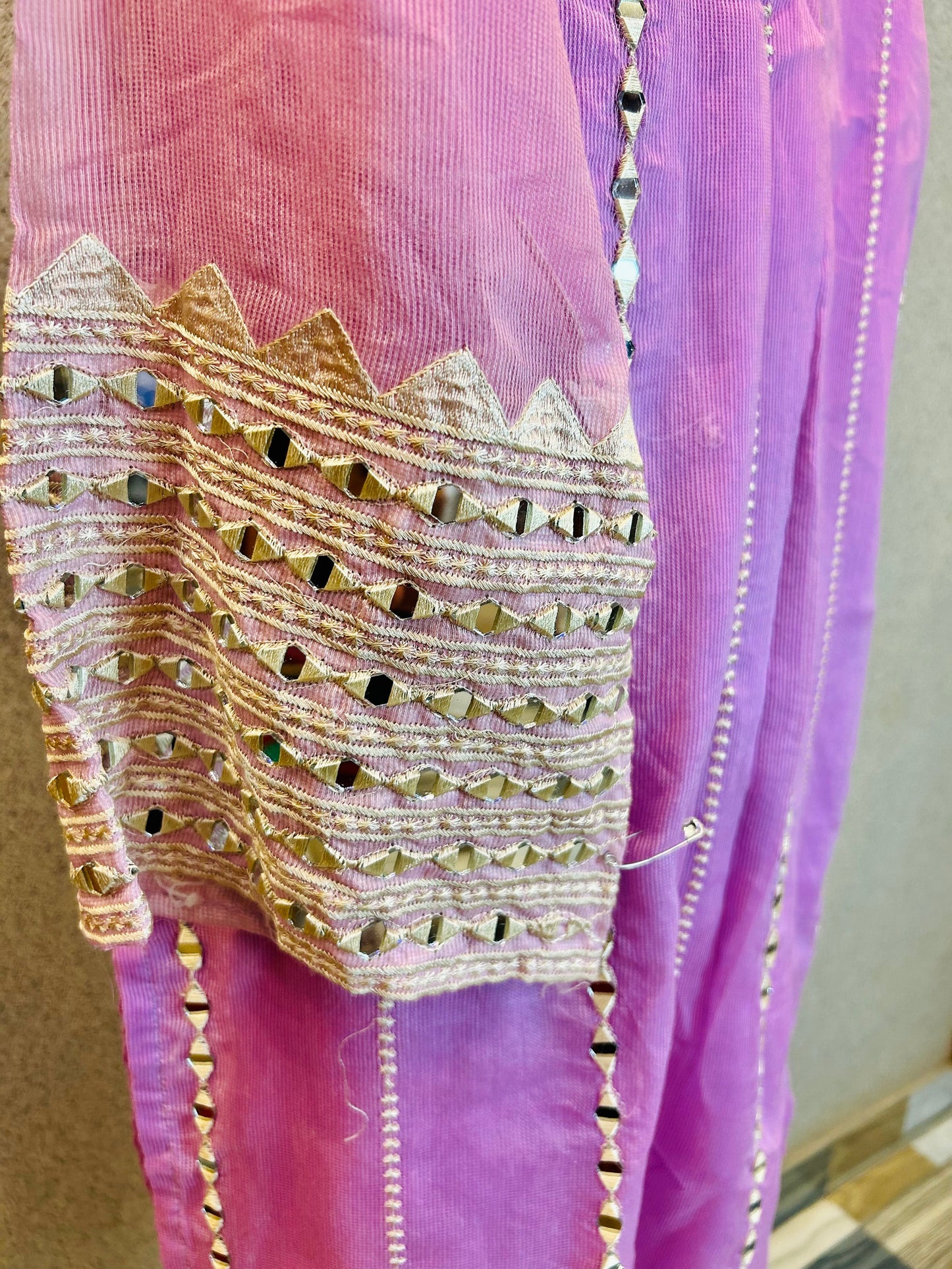 Semi Formal Shalwar Kameez Mirror Work Net Fabric DSP3-128