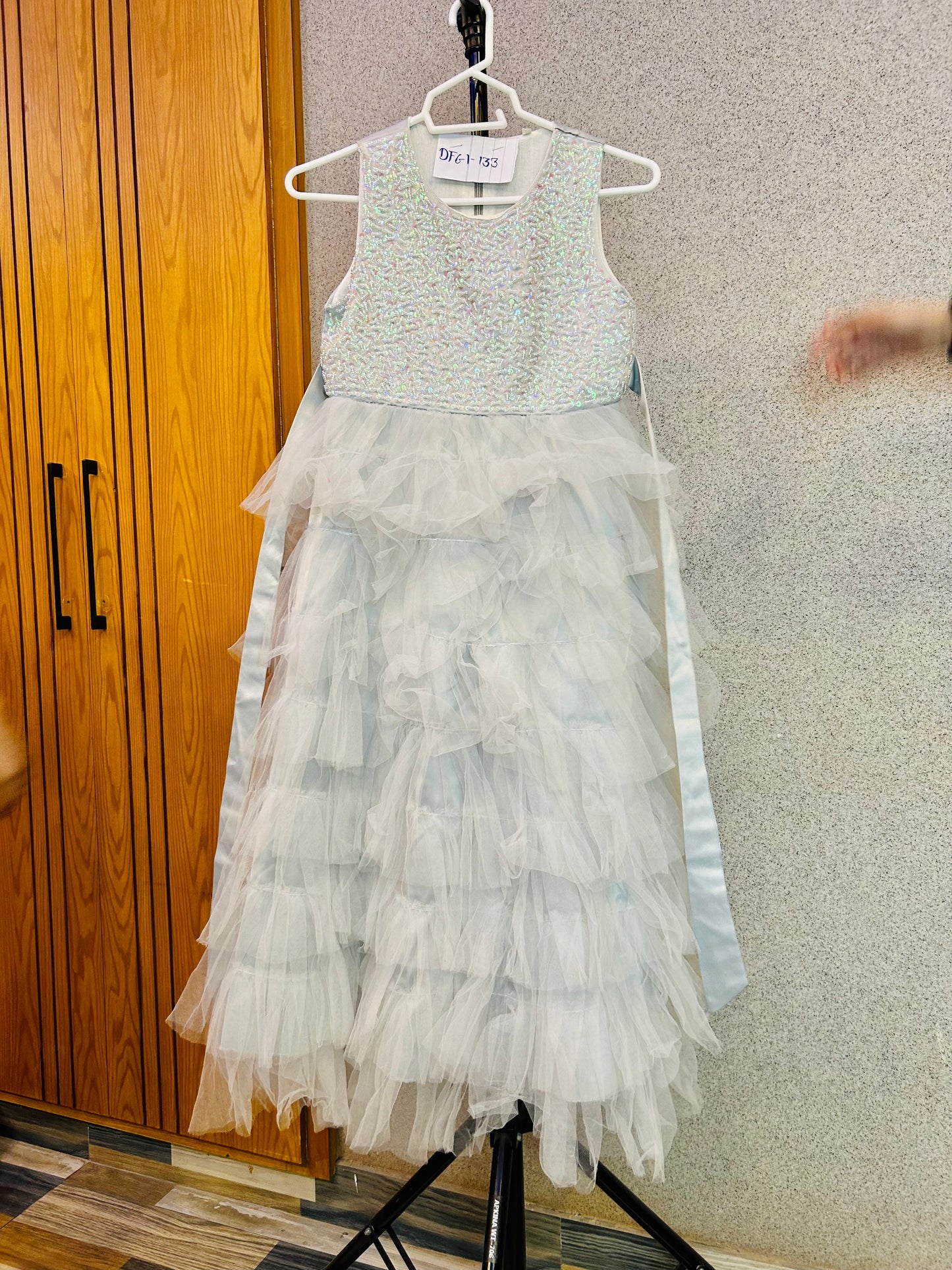 Fairy Frock Net with Sequence Work DFG1-133