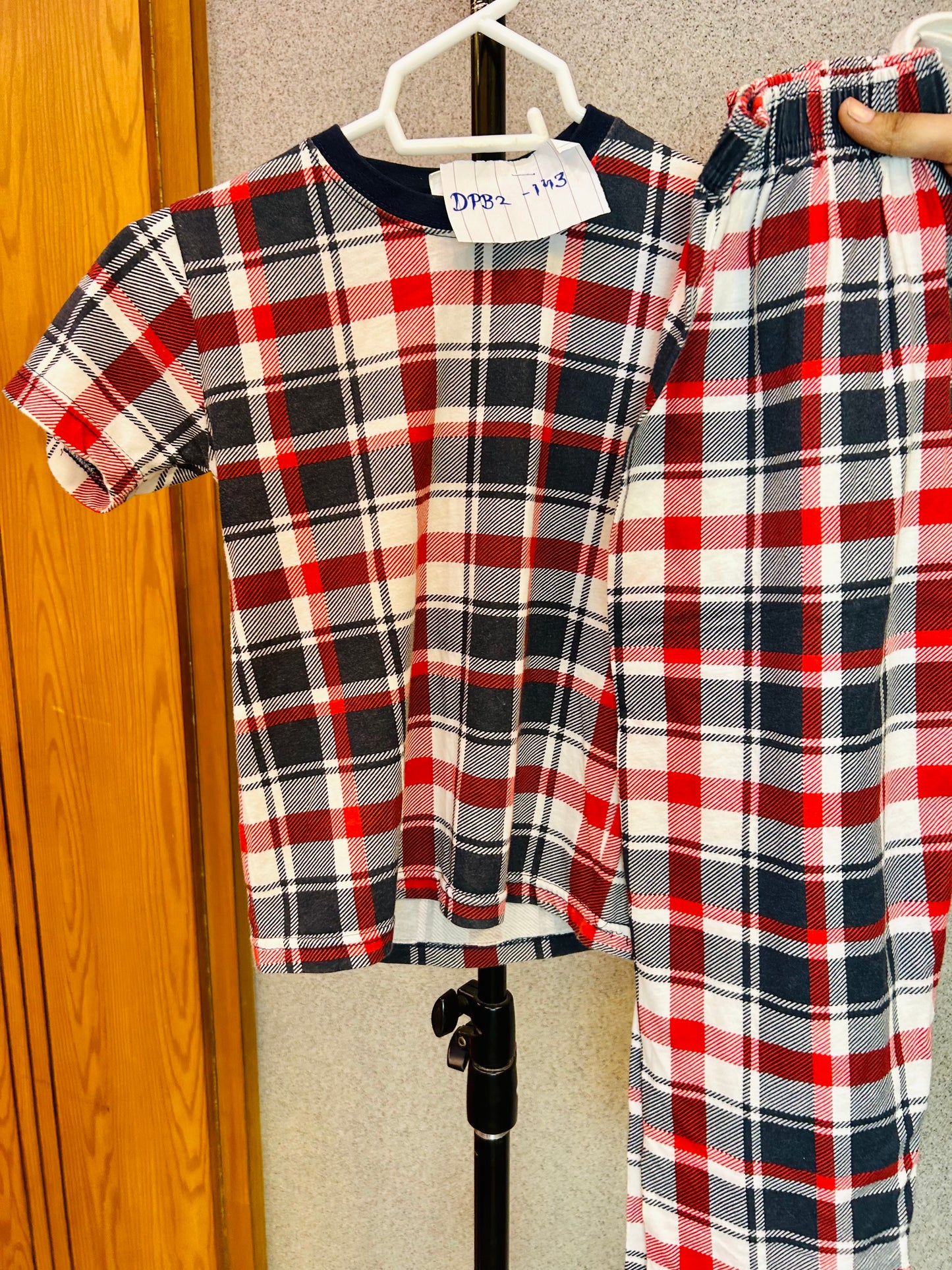 Co-ord Sert for Kids Check Style for Summer DPB2-143