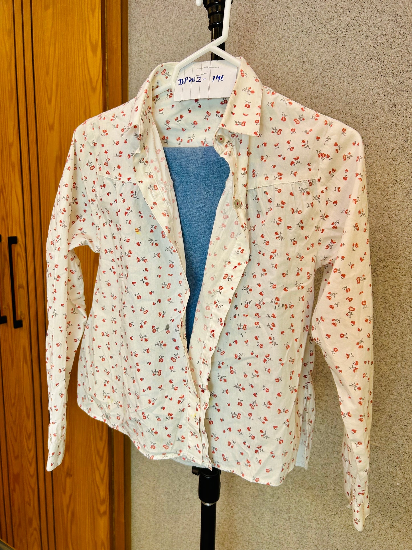 Stylish Floral Shirt Lawn Fabric & Faded Blue Jeans DPW2-146
