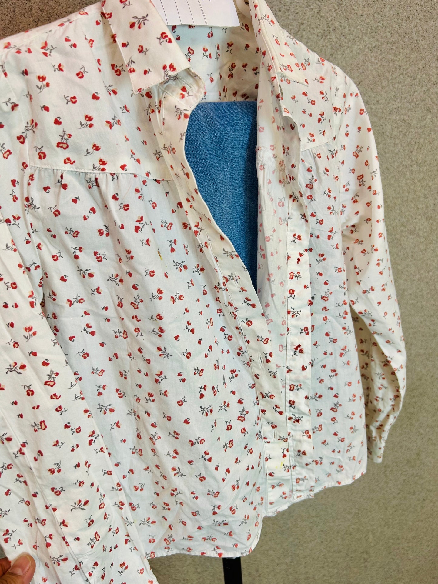 Stylish Floral Shirt Lawn Fabric & Faded Blue Jeans DPW2-146
