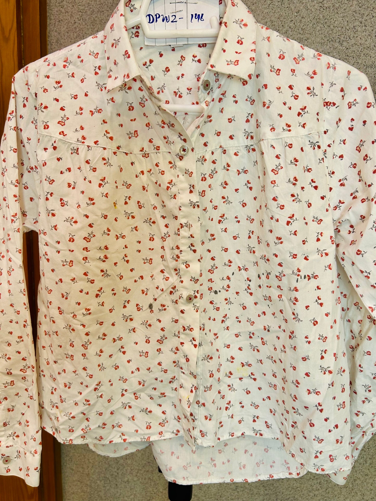 Stylish Floral Shirt Lawn Fabric & Faded Blue Jeans DPW2-146