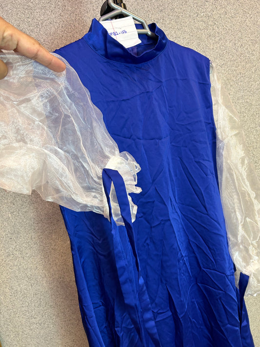 Long Maxi Silk Frock with Tissue Sleeves DFB1-156