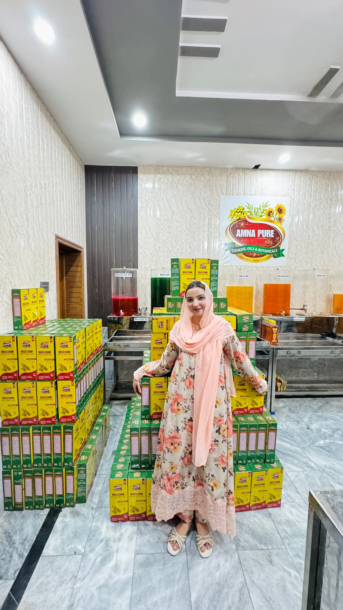 Amna Pure Cold Pressed MUSTARD COOKING OIL - Premium Kachi Ghani Sarson ka Tel