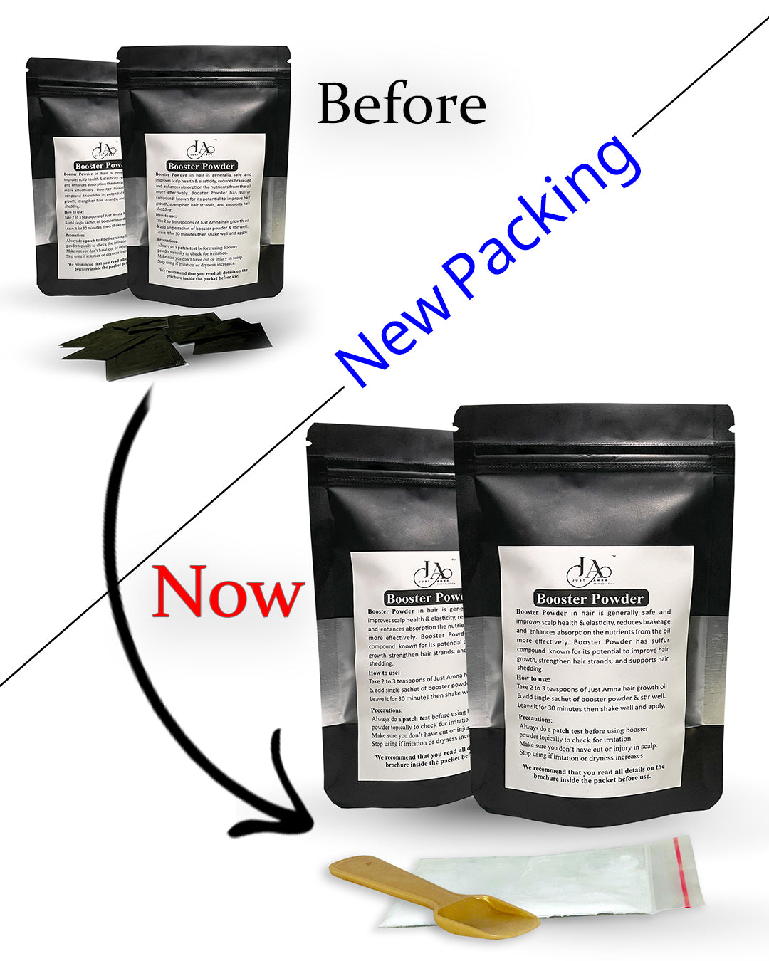 Booster Powder, just amna, hair growth oil, 