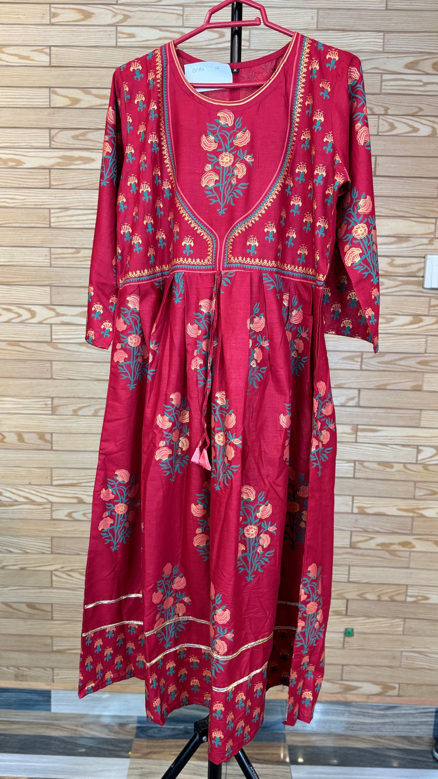 Elegant Frock Traditional Casual 2 Pcs Cotton Fabric Printed DFM2-112