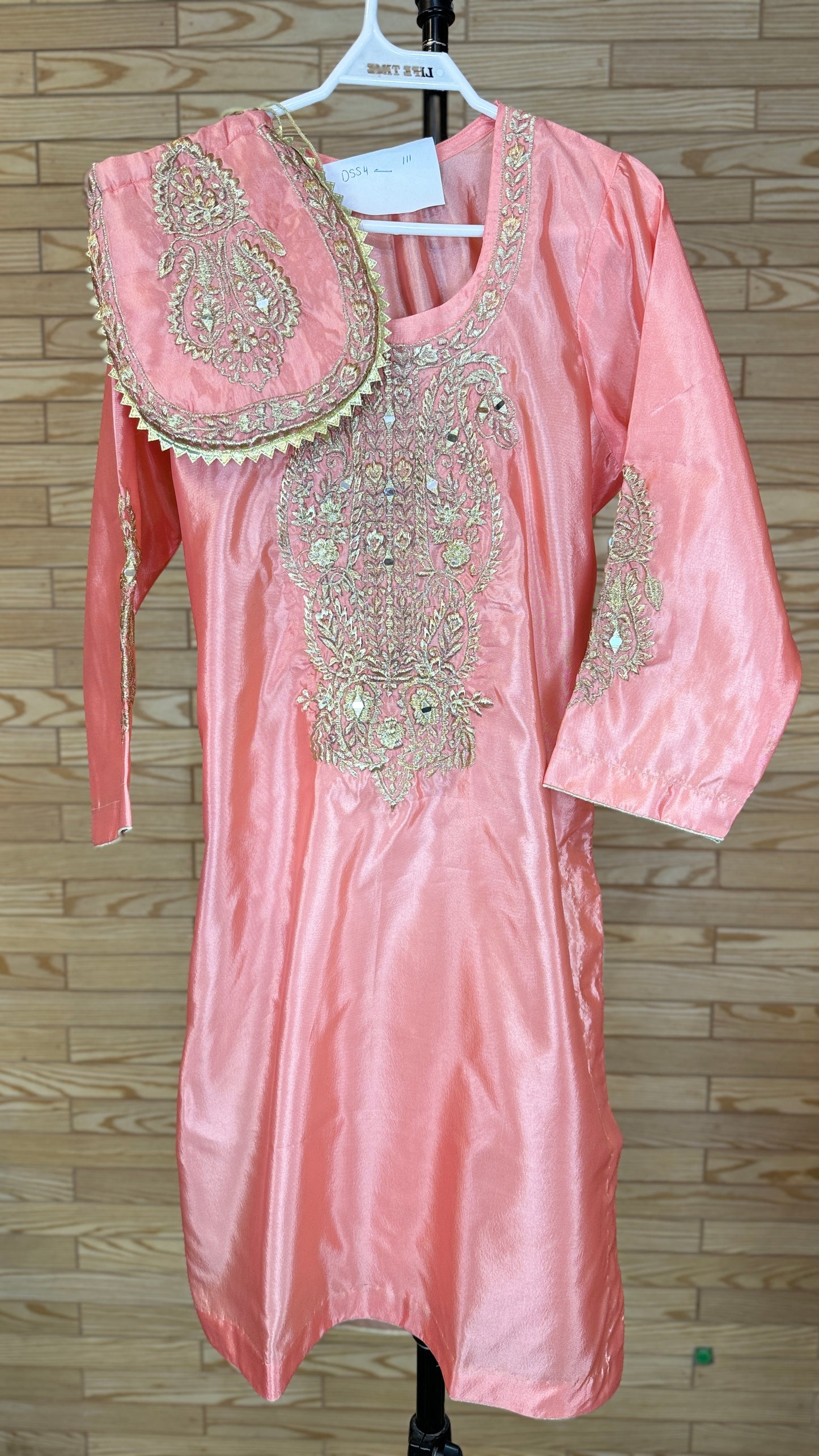 Fancy Shalwar Kameez Party Wear 4 Pcs Silk Fabric Embroidered DSS4-111