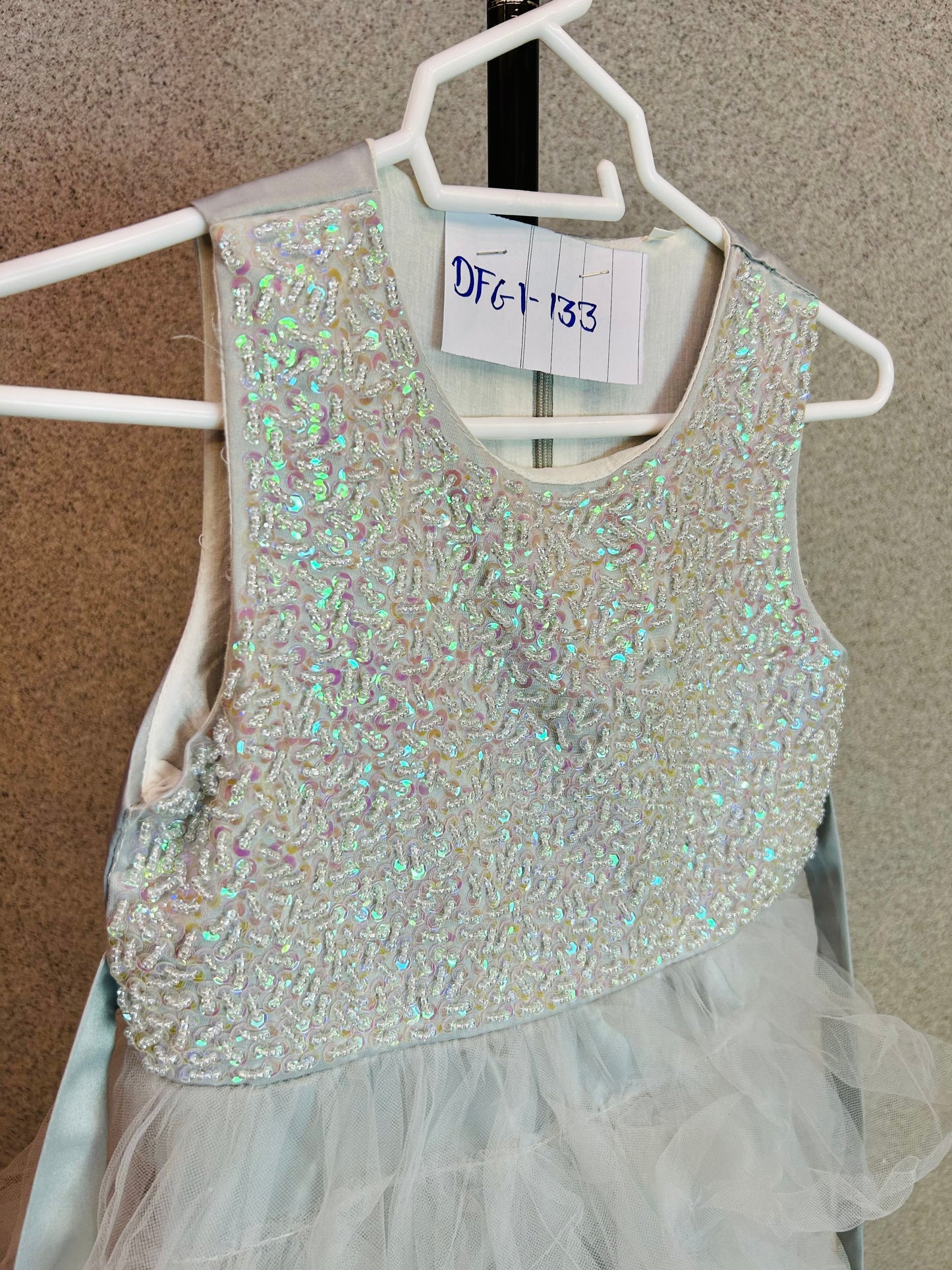 Fairy Frock Net with Sequence Work DFG1-133