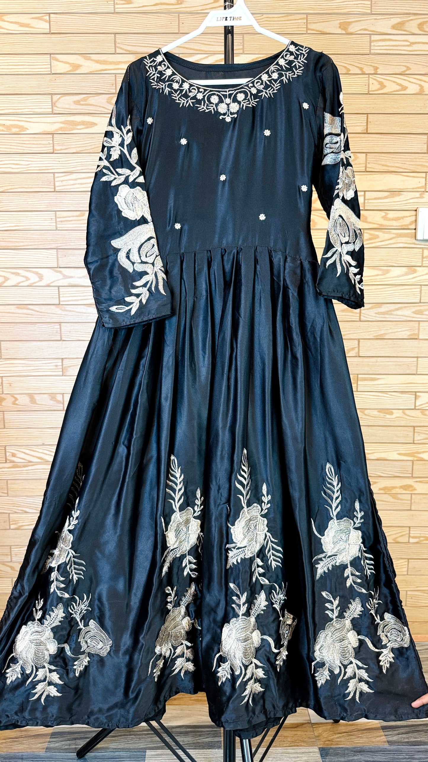 Semi Formal Embroidered Frock Black DMB1-106